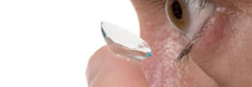 Inserting contact lenses